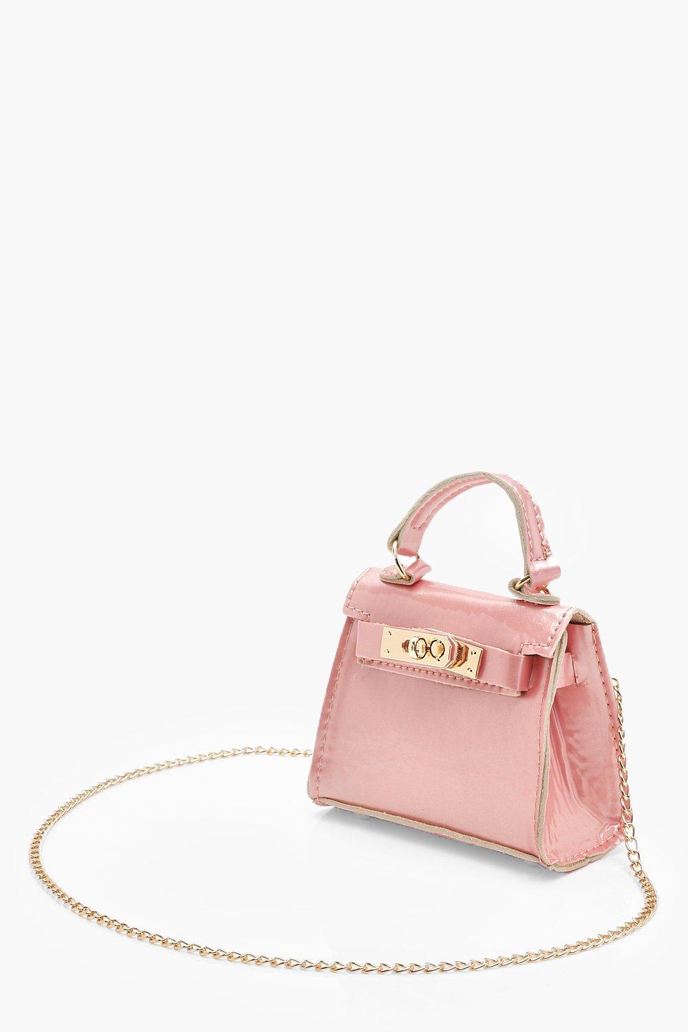 Micro Mini Patent Grab Bag boohoo UK